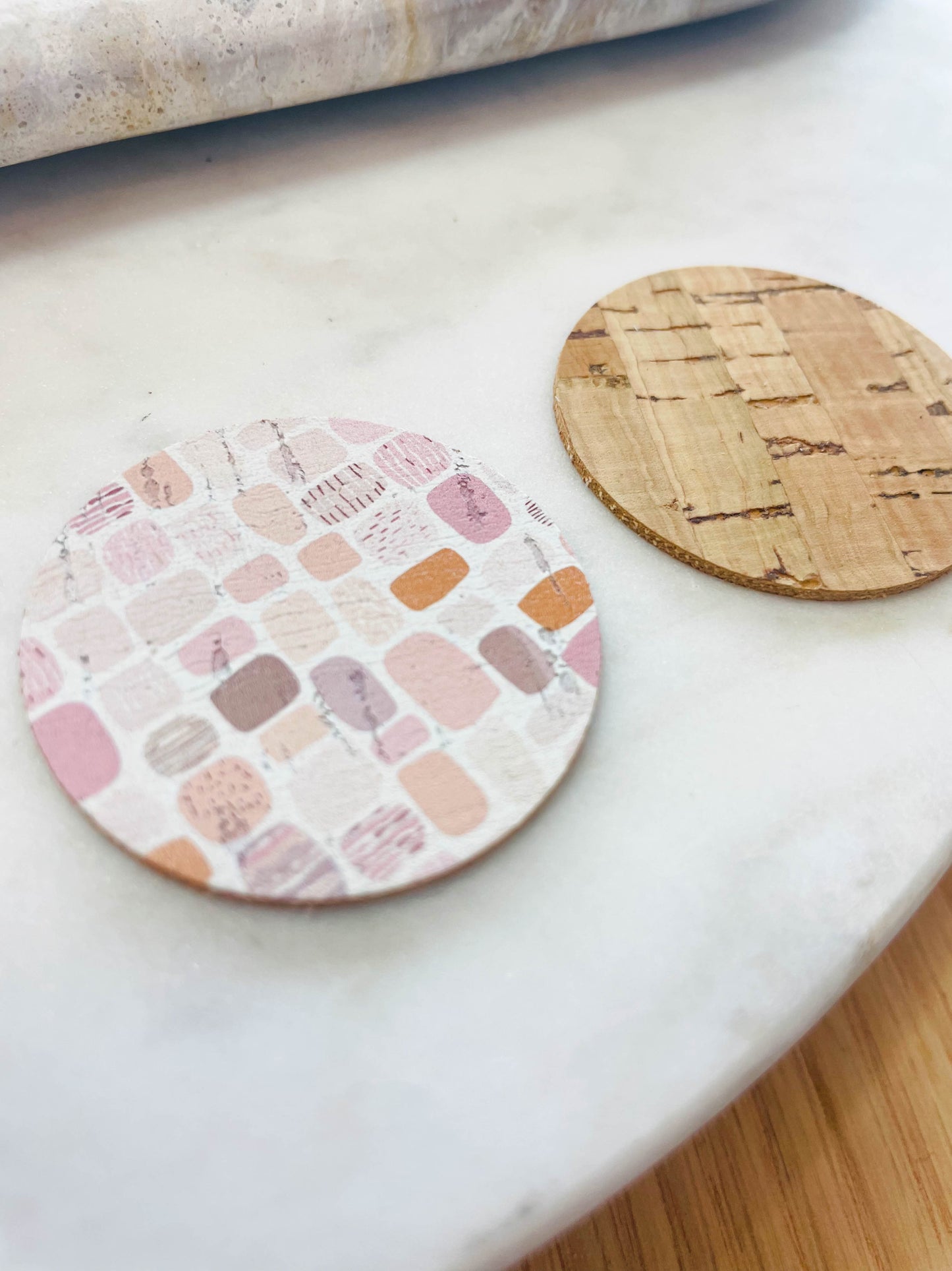 Cork - 4cm Circle - Boho - 07