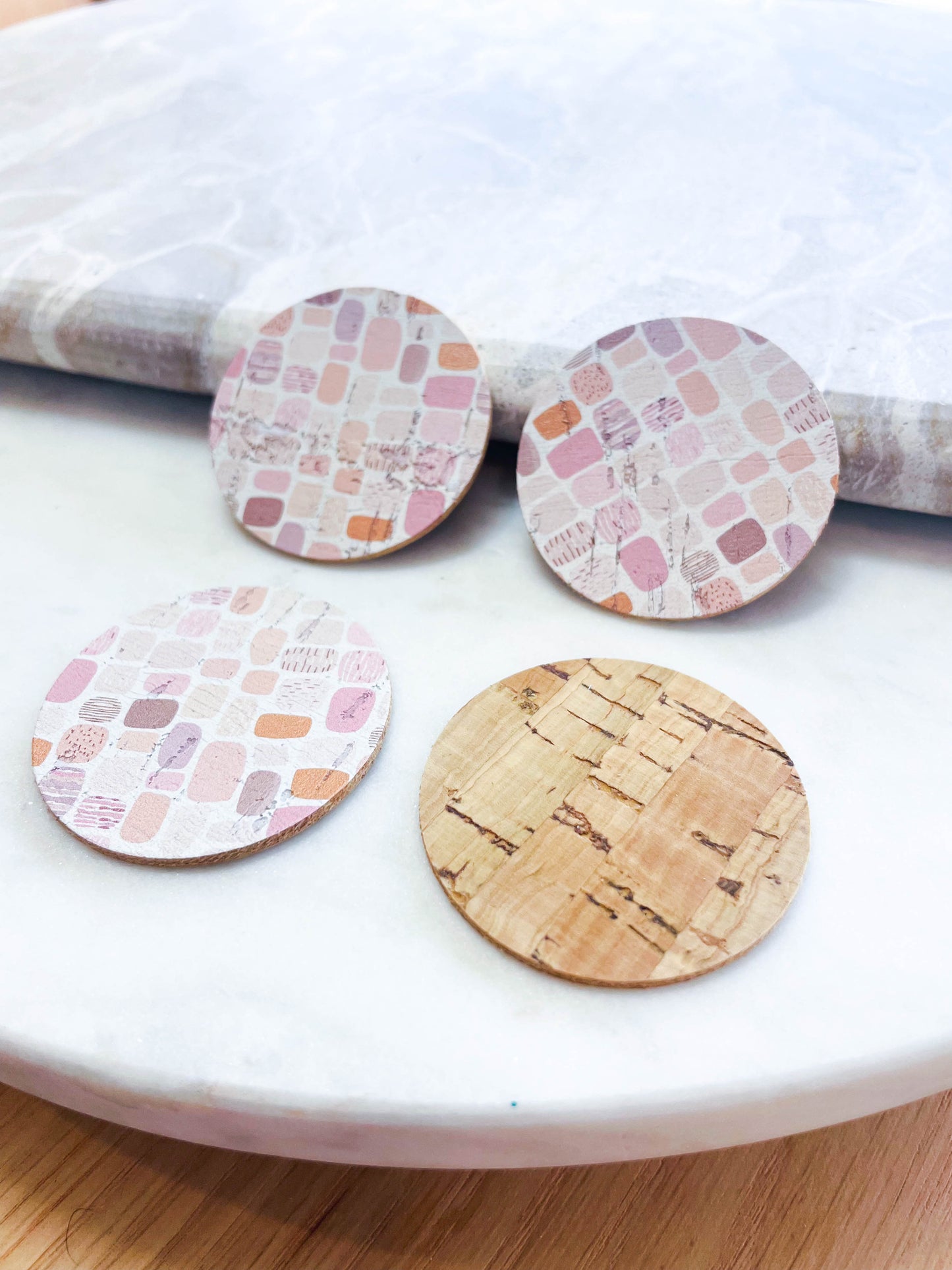 Cork - 4cm Circle - Boho - 07