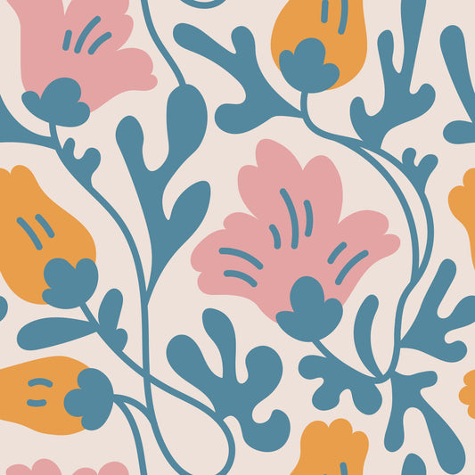 Pattern for printing on leather, acrylic, wood or cork for earring blanks or earring supplies in pattern style - Pattern -  Abstract Floral - 03