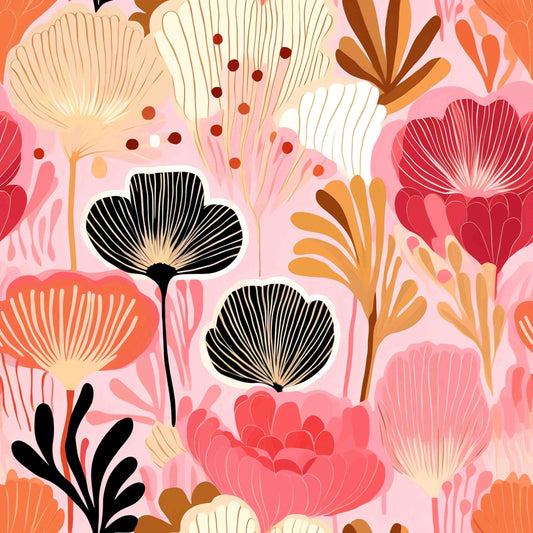 Pattern for printing on leather, acrylic, wood or cork for earring blanks or earring supplies in pattern style - Pattern -  Abstract Floral - 27