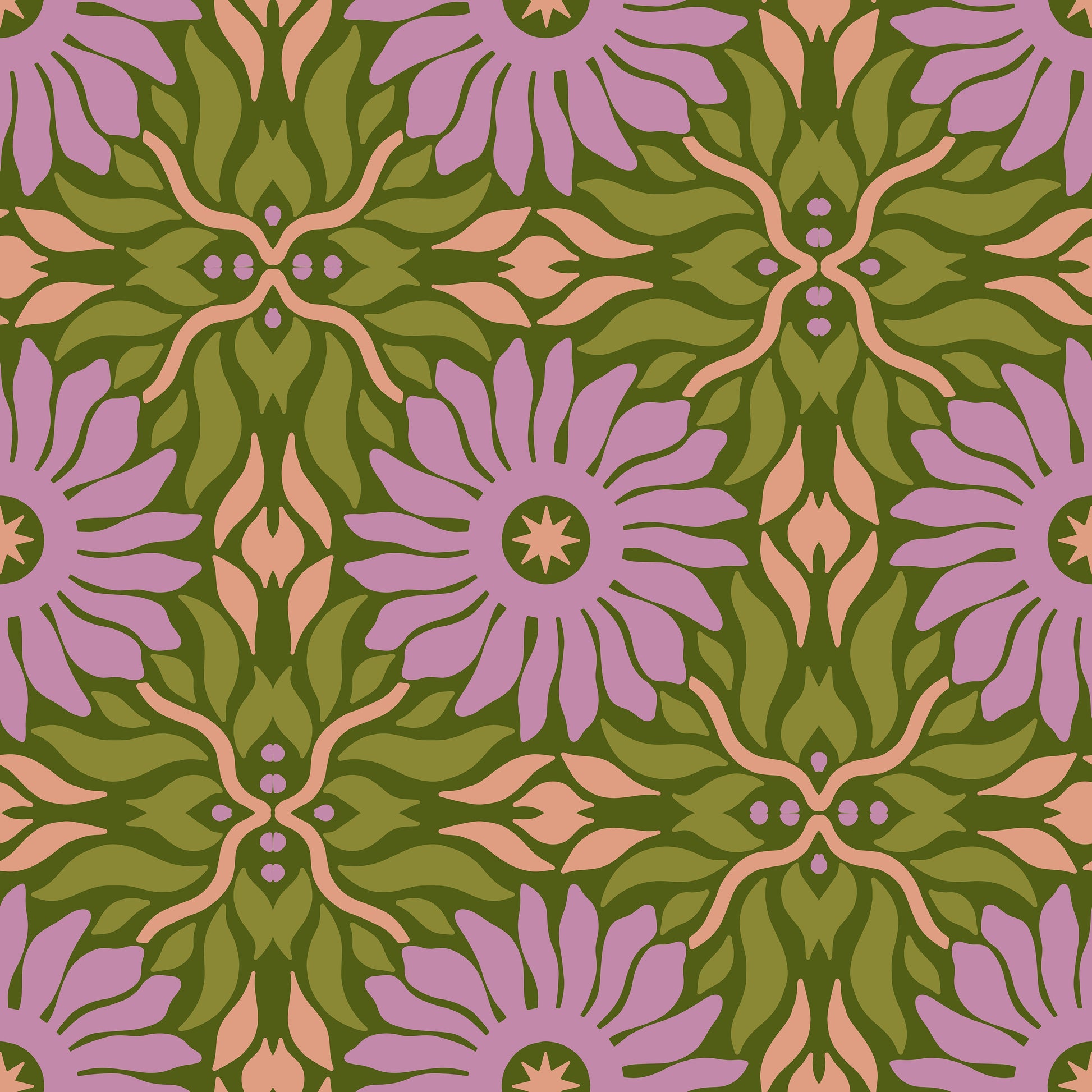 Pattern for printing on leather, acrylic, wood or cork for earring blanks or earring supplies in pattern style - Pattern -  Abstract Floral - 40