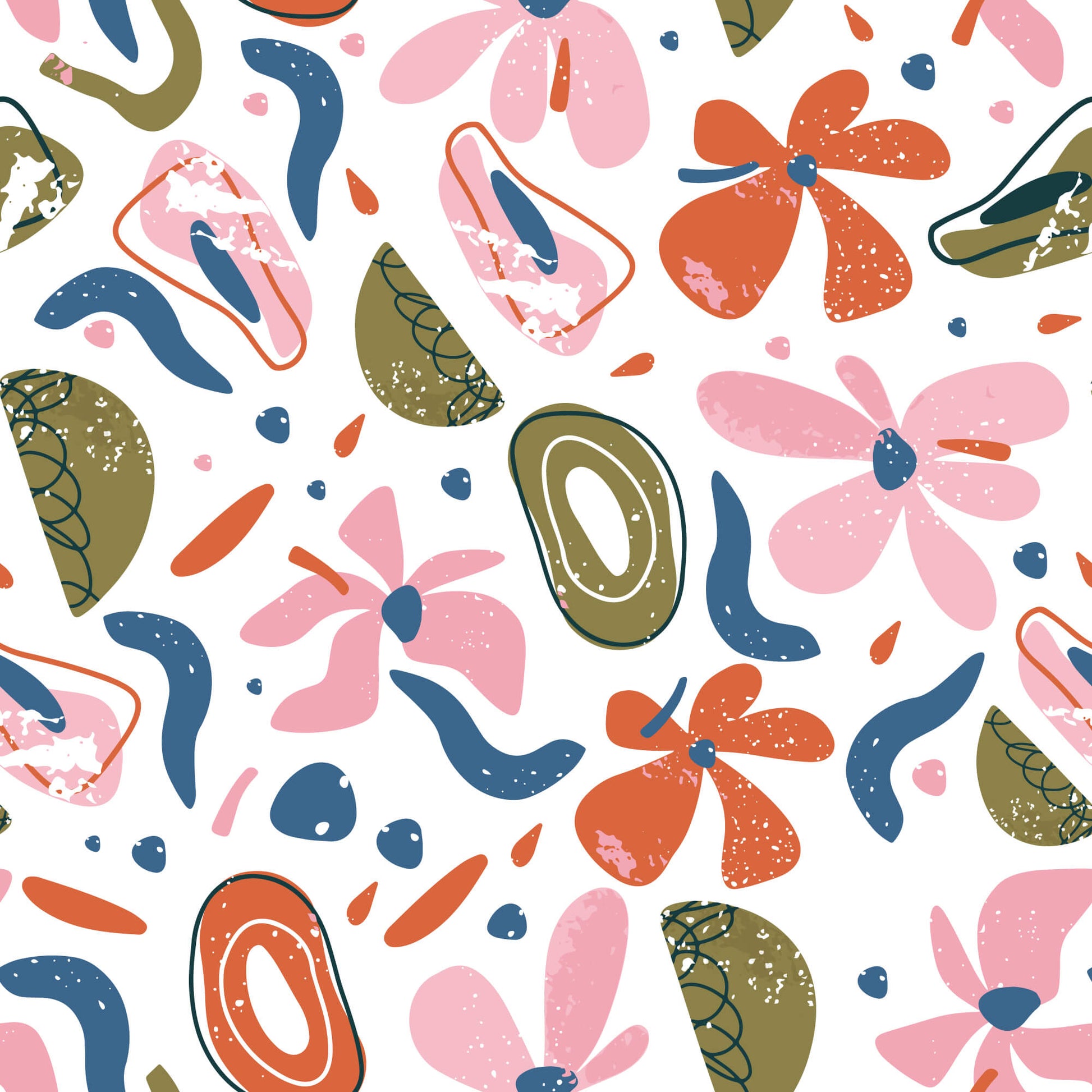 Pattern for printing on leather, acrylic, wood or cork for earring blanks or earring supplies in pattern style - Pattern -  Abstract Floral - 70