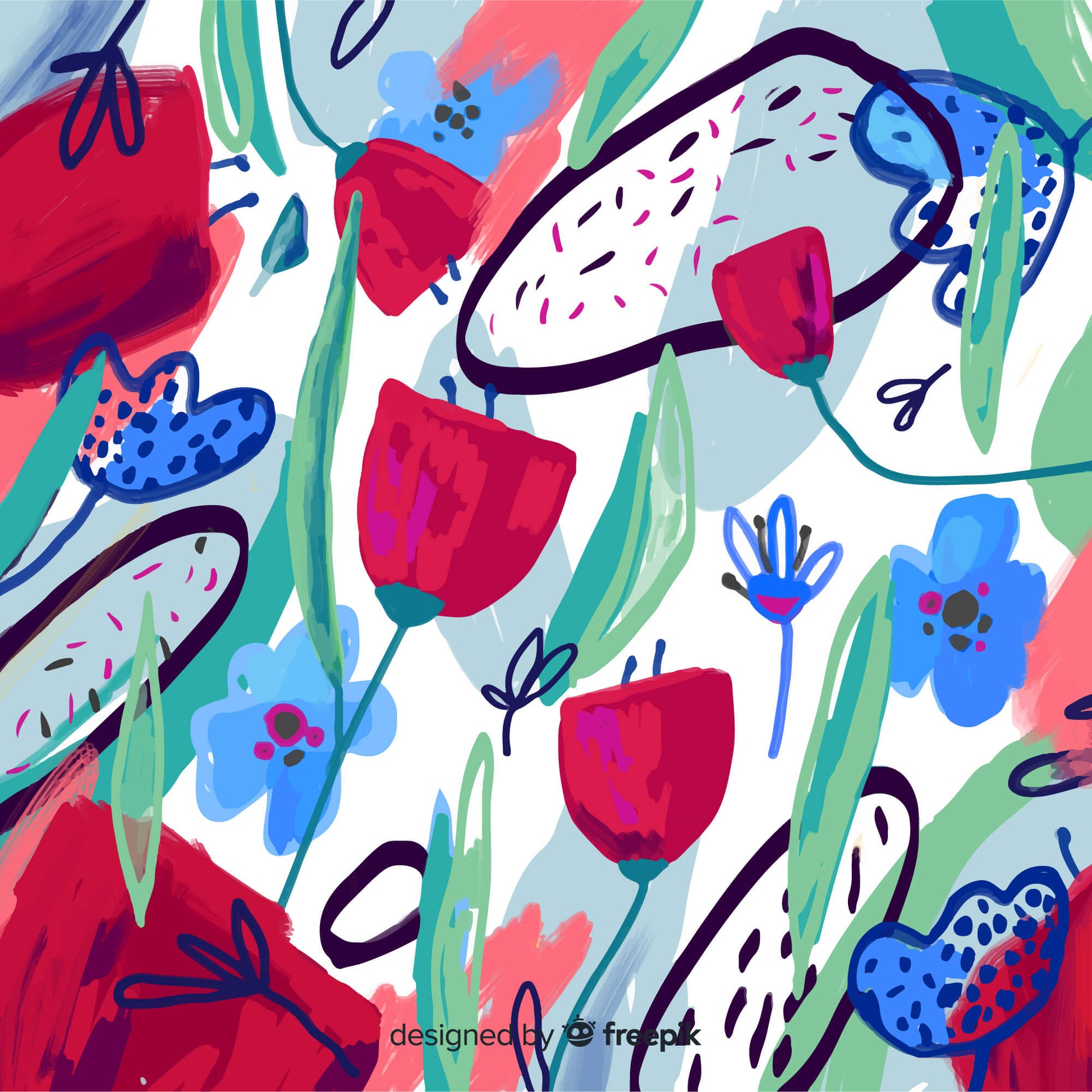 Pattern for printing on leather, acrylic, wood or cork for earring blanks or earring supplies in pattern style - Pattern -  Abstract Floral - 74