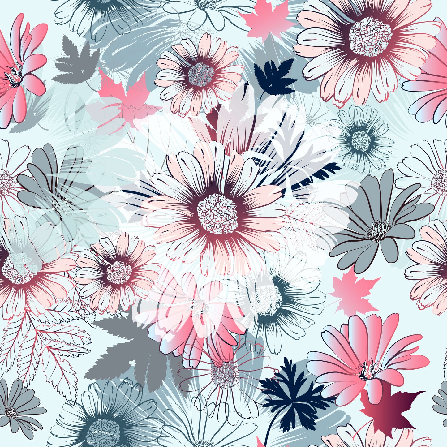 Pattern for printing on leather, acrylic, wood or cork for earring blanks or earring supplies in pattern style - Pattern - Blooms - 04