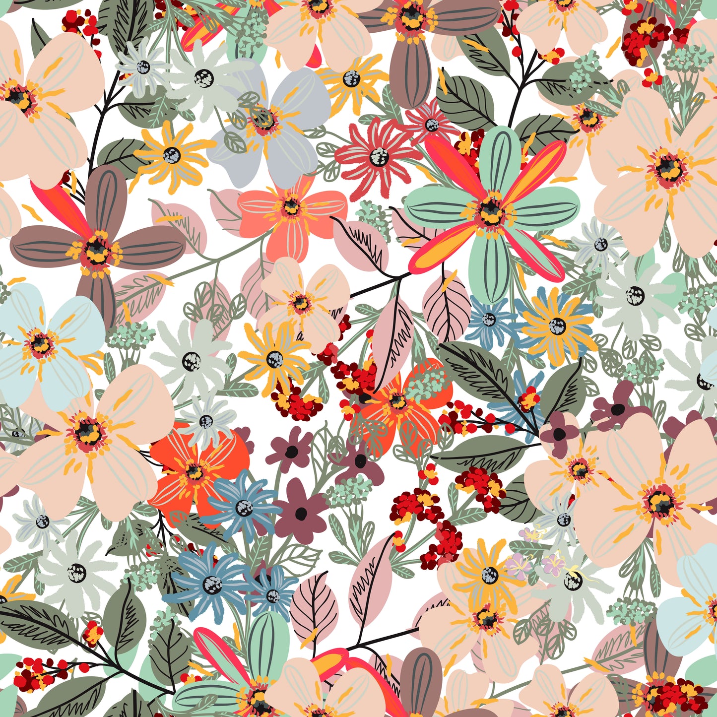 Pattern for printing on leather, acrylic, wood or cork for earring blanks or earring supplies in pattern style - Pattern - Blooms - 11