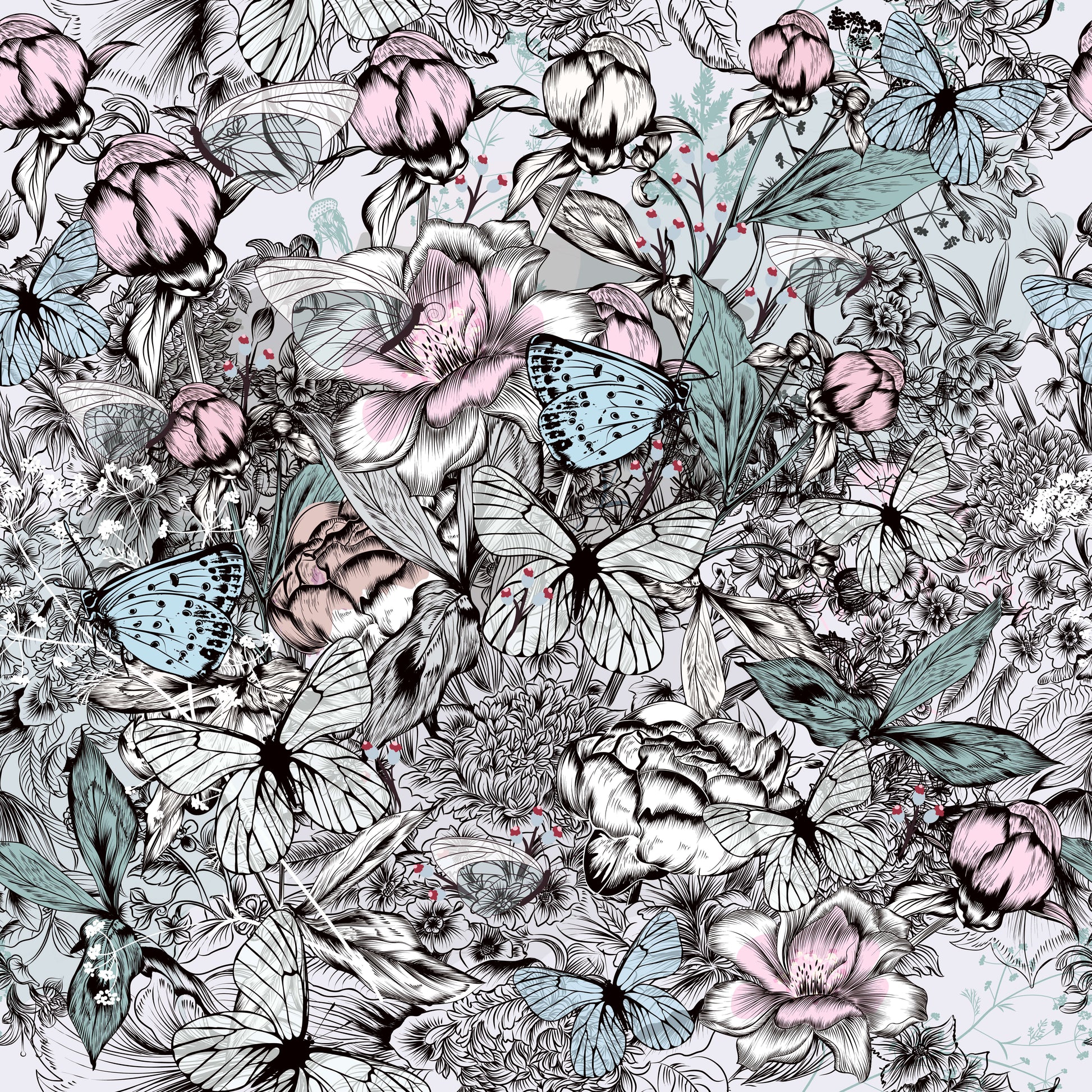 Pattern for printing on leather, acrylic, wood or cork for earring blanks or earring supplies in pattern style - Pattern -  Blooms - 29