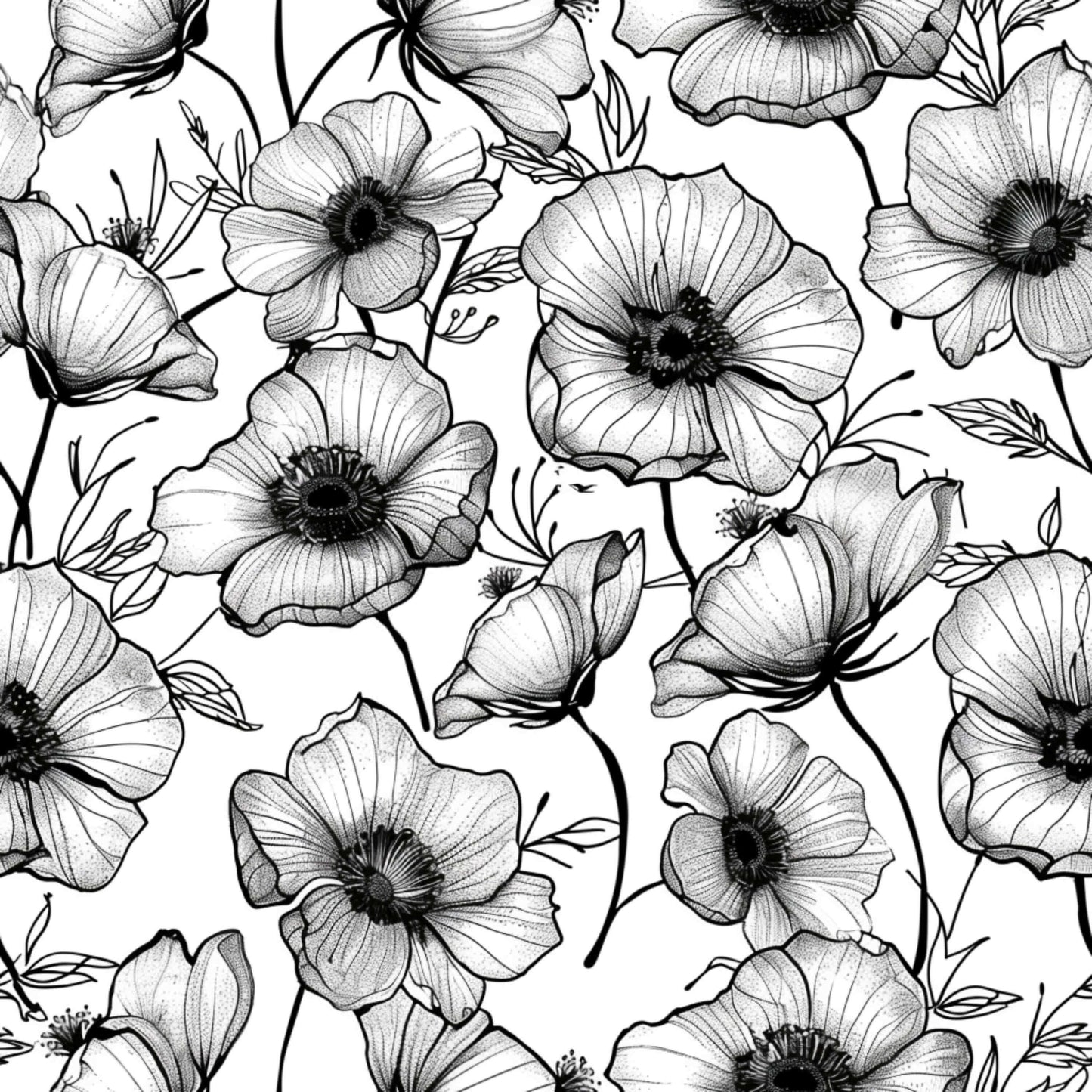 Pattern for printing on leather, acrylic, wood or cork for earring blanks or earring supplies in pattern style - Pattern - Blooms - 34