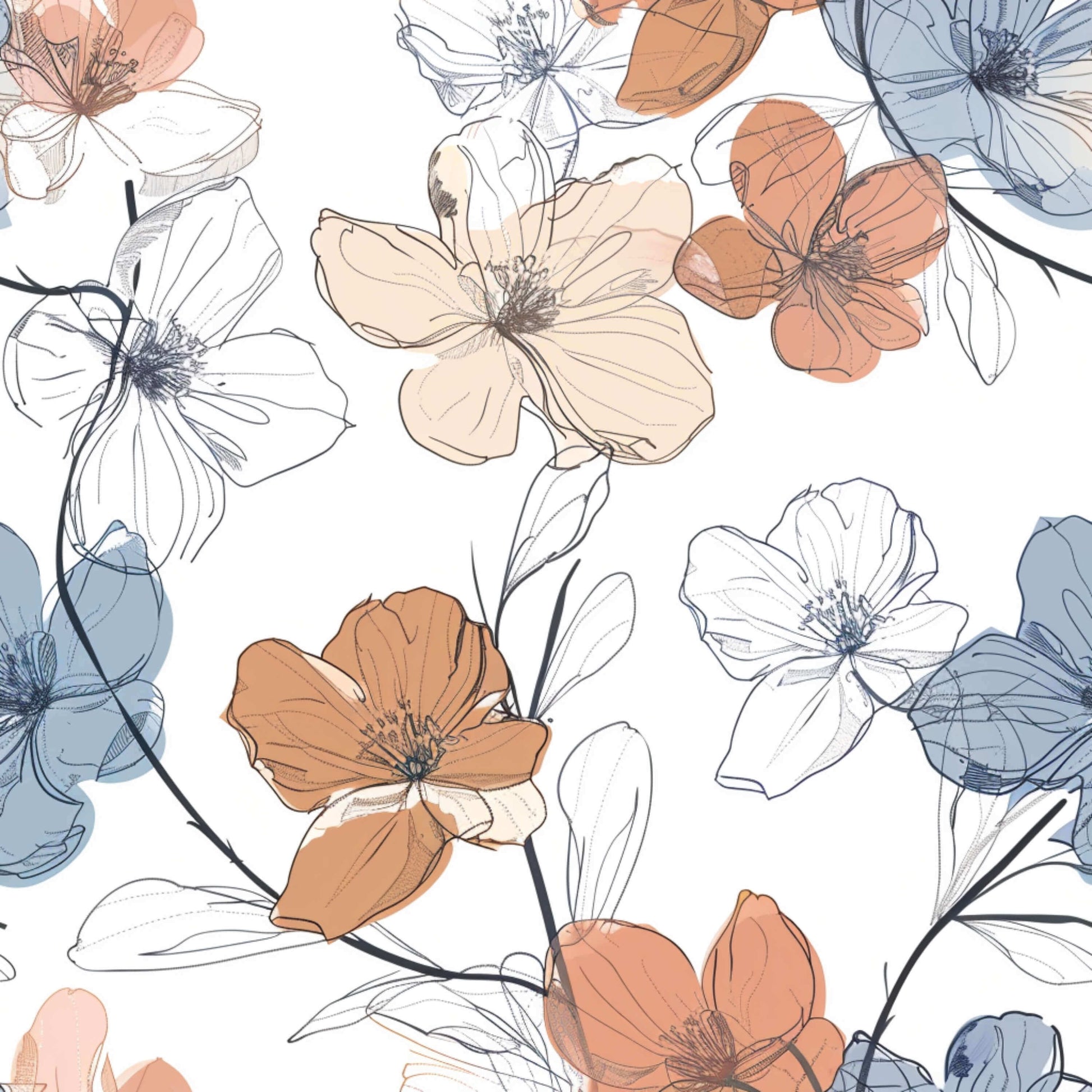 Pattern for printing on leather, acrylic, wood or cork for earring blanks or earring supplies in pattern style - Pattern -  Blooms - 38