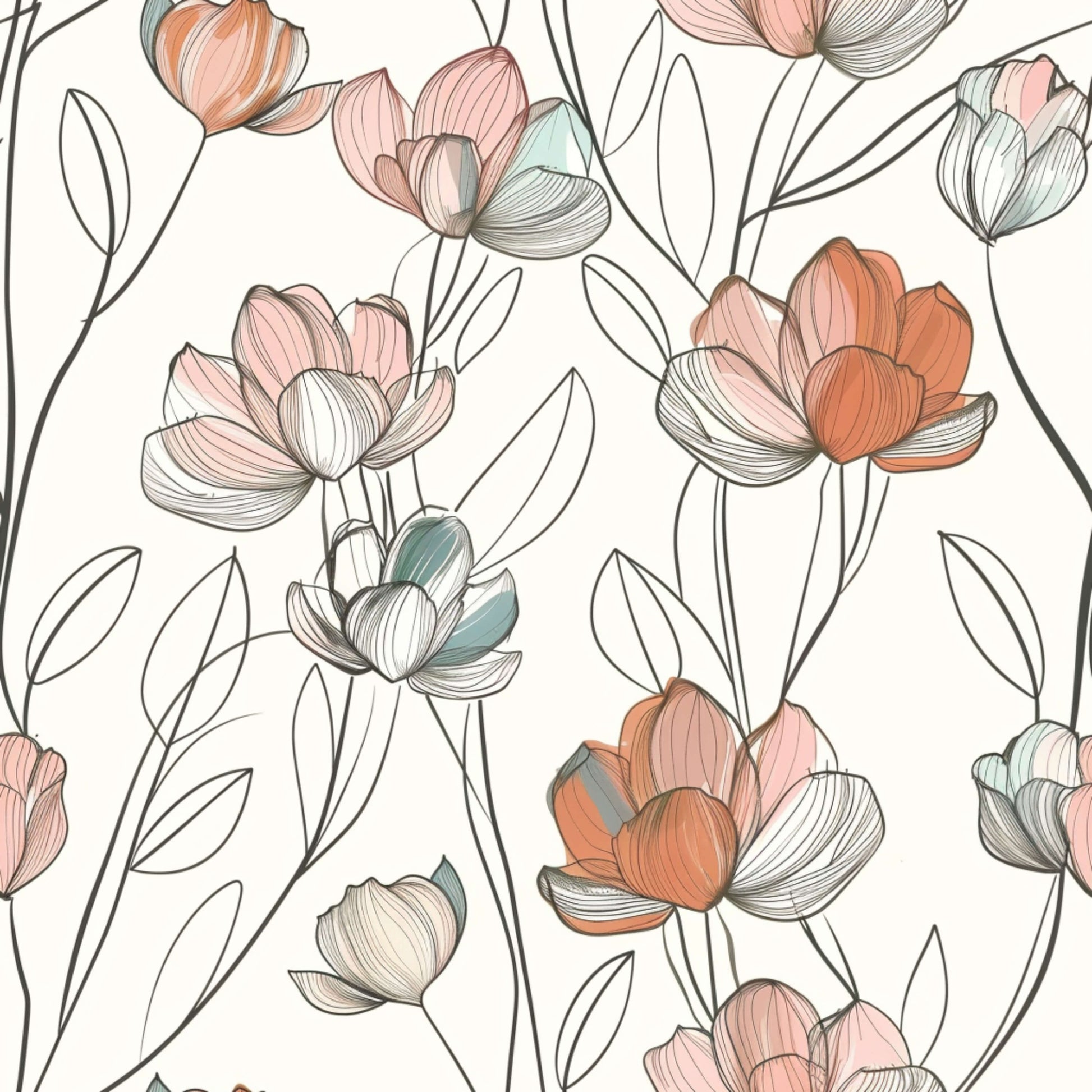 Pattern for printing on leather, acrylic, wood or cork for earring blanks or earring supplies in pattern style - Pattern -  Blooms - 41