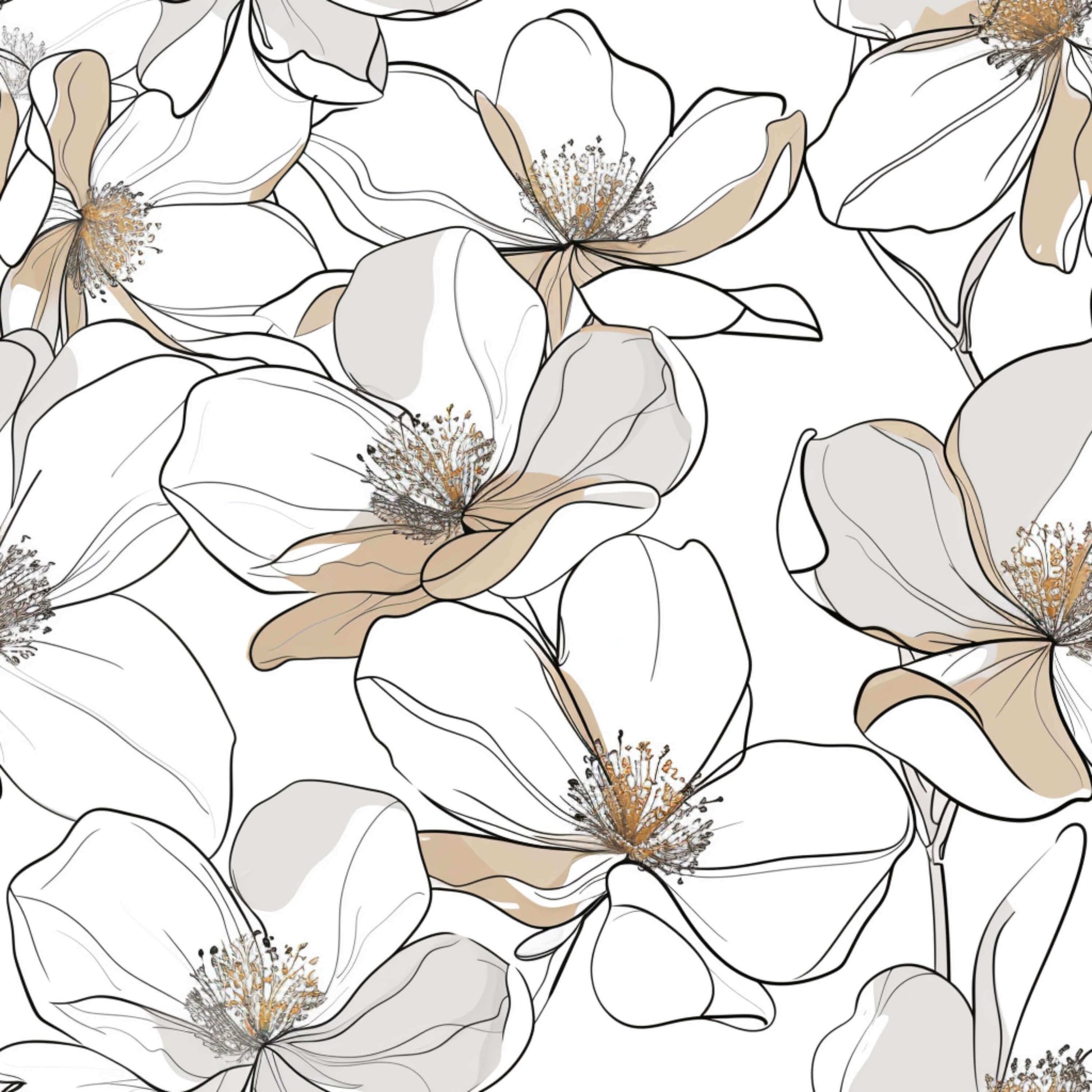 Pattern for printing on leather, acrylic, wood or cork for earring blanks or earring supplies in pattern style - Pattern -  Blooms - 42