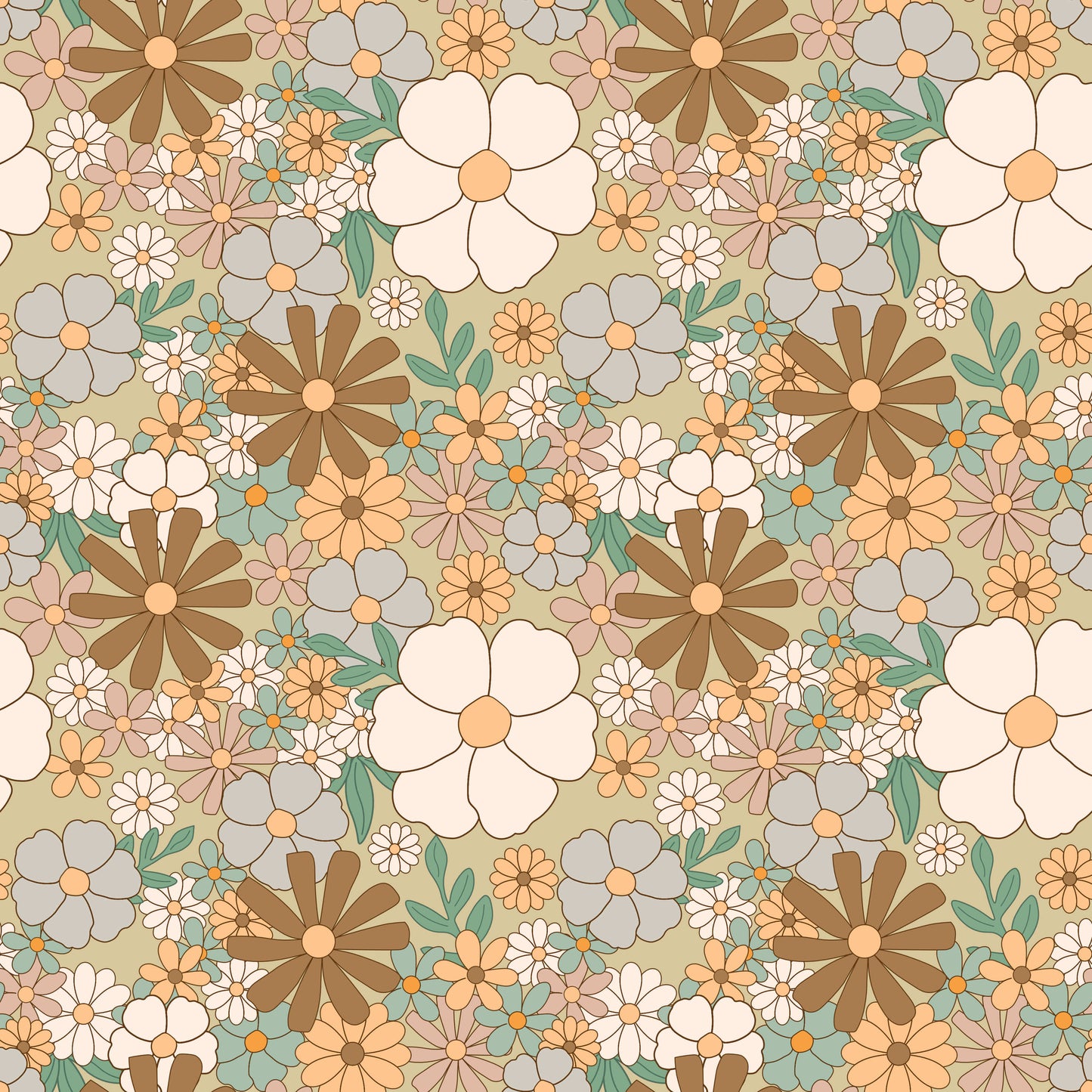 Pattern for printing on leather, acrylic, wood or cork for earring blanks or earring supplies in pattern style - Pattern - Boho Floral - 01