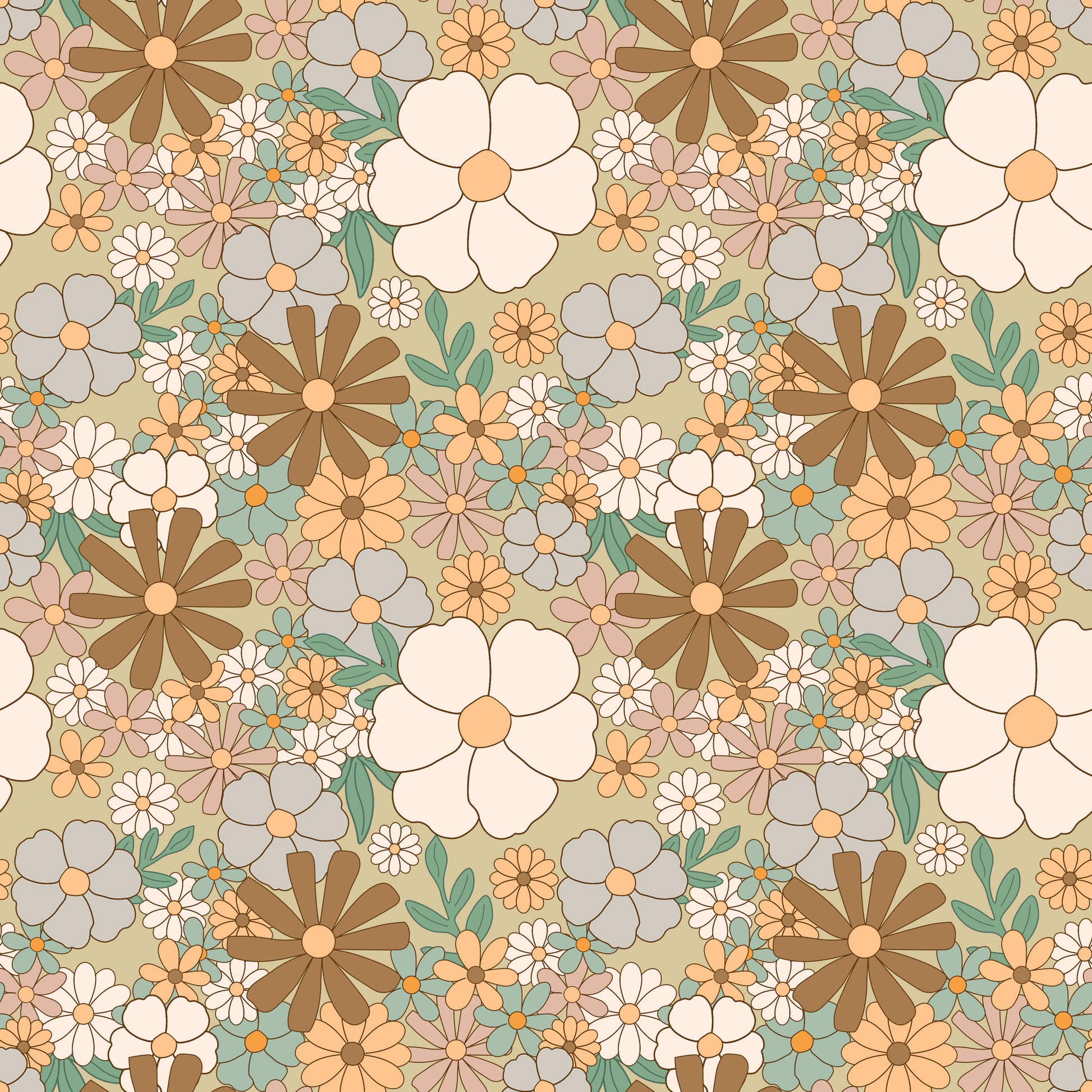 Pattern for printing on leather, acrylic, wood or cork for earring blanks or earring supplies in pattern style - Pattern -  Boho Floral - 01