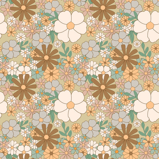 Pattern for printing on leather, acrylic, wood or cork for earring blanks or earring supplies in pattern style - Pattern -  Boho Floral - 01