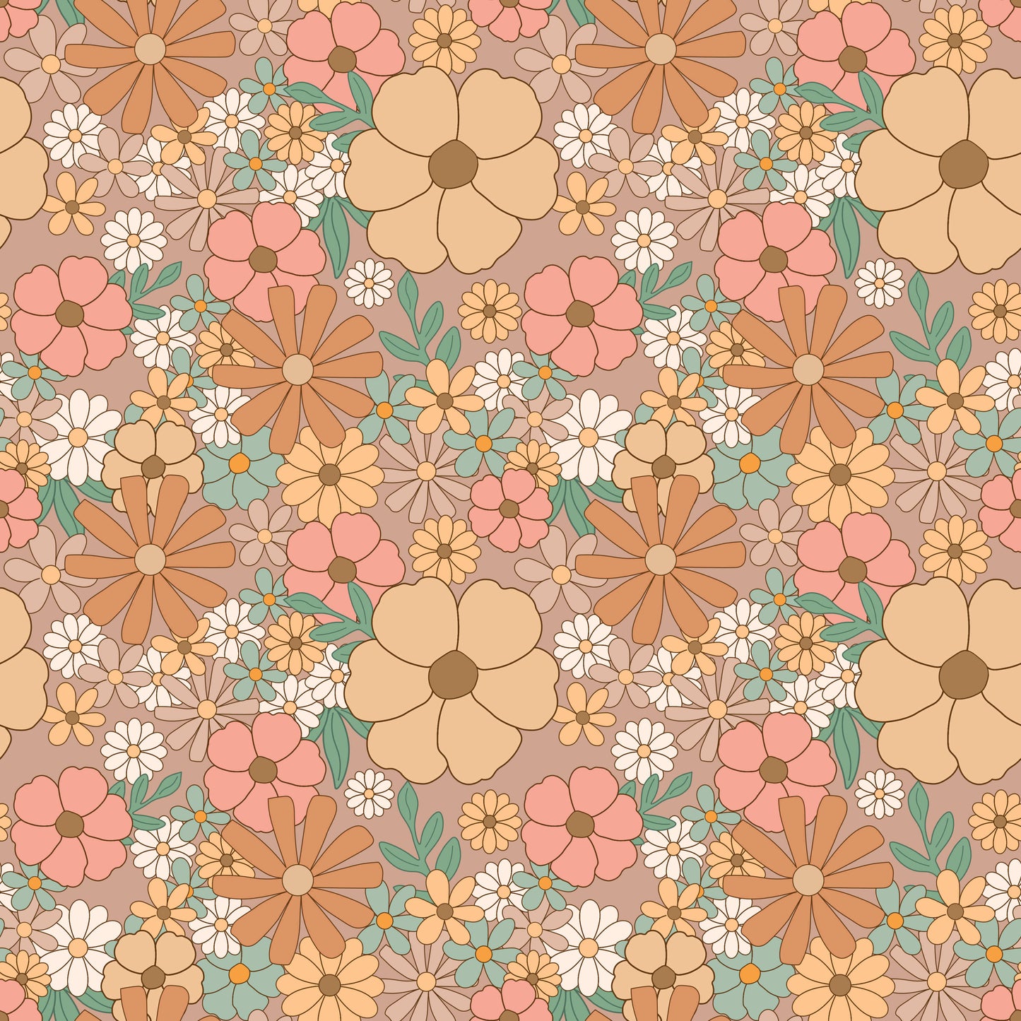 Pattern for printing on leather, acrylic, wood or cork for earring blanks or earring supplies in pattern style - Pattern - Boho Floral - 02