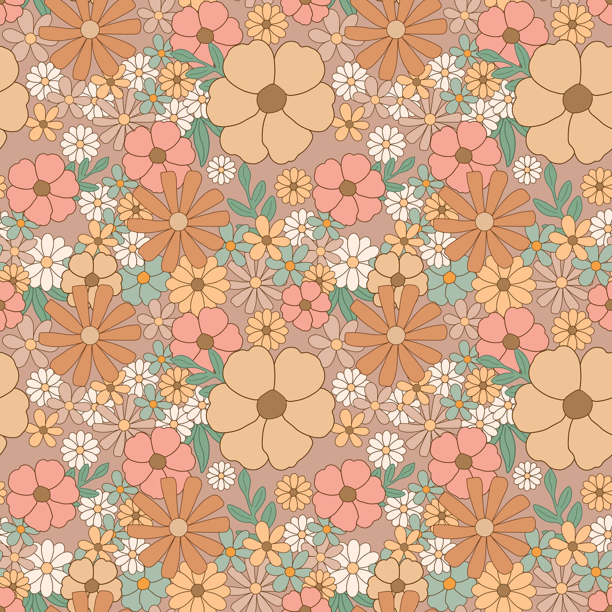 Pattern for printing on leather, acrylic, wood or cork for earring blanks or earring supplies in pattern style - Pattern -  Boho Floral - 02