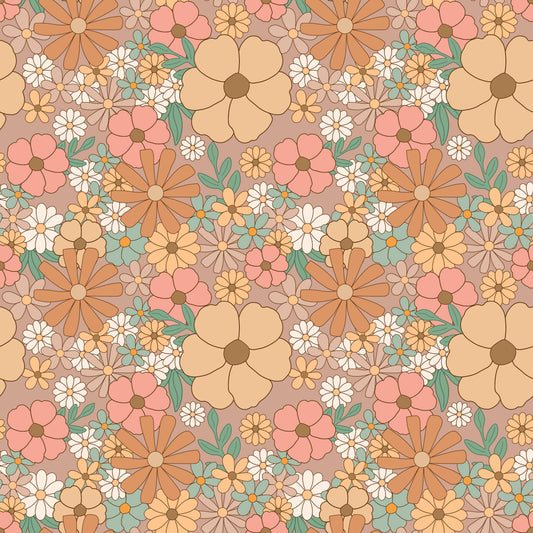 Pattern for printing on leather, acrylic, wood or cork for earring blanks or earring supplies in pattern style - Pattern -  Boho Floral - 02