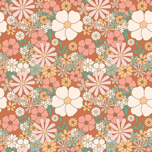 Pattern for printing on leather, acrylic, wood or cork for earring blanks or earring supplies in pattern style - Pattern -  Boho Floral - 03