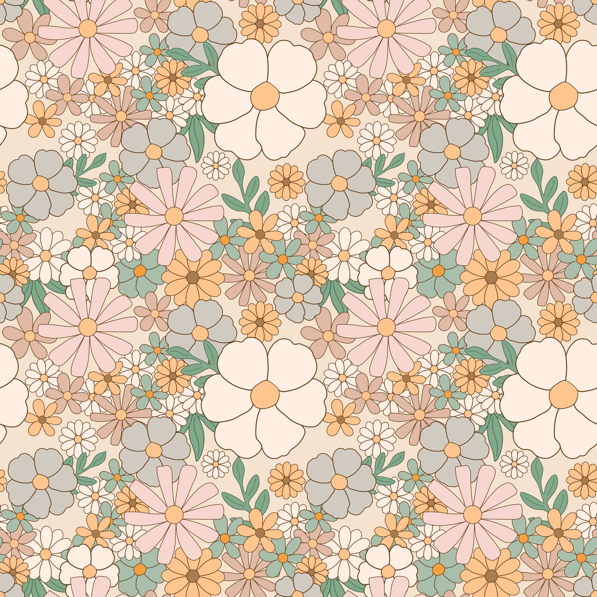 Pattern for printing on leather, acrylic, wood or cork for earring blanks or earring supplies in pattern style - Pattern -  Boho Floral - 04