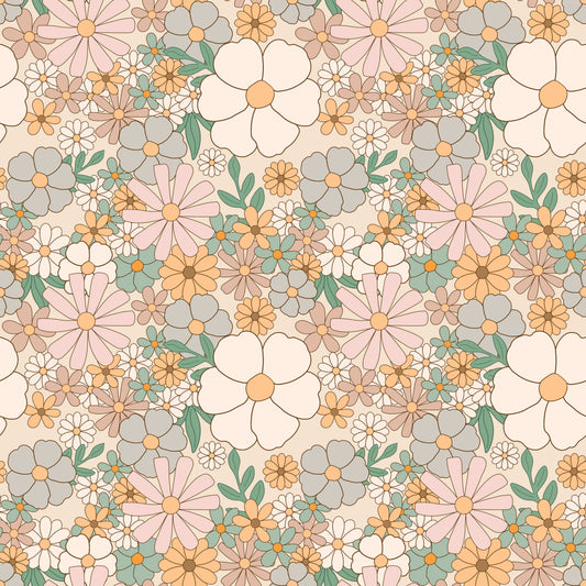 Pattern for printing on leather, acrylic, wood or cork for earring blanks or earring supplies in pattern style - Pattern -  Boho Floral - 04