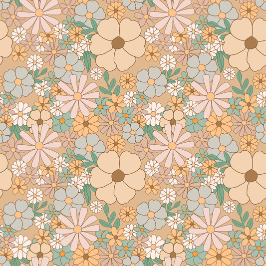 Pattern for printing on leather, acrylic, wood or cork for earring blanks or earring supplies in pattern style - Pattern -  Boho Floral - 05