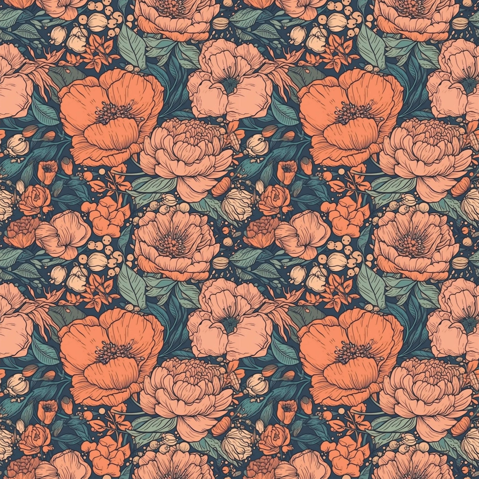 Pattern for printing on leather, acrylic, wood or cork for earring blanks or earring supplies in pattern style - Pattern -  Boho Floral - 07