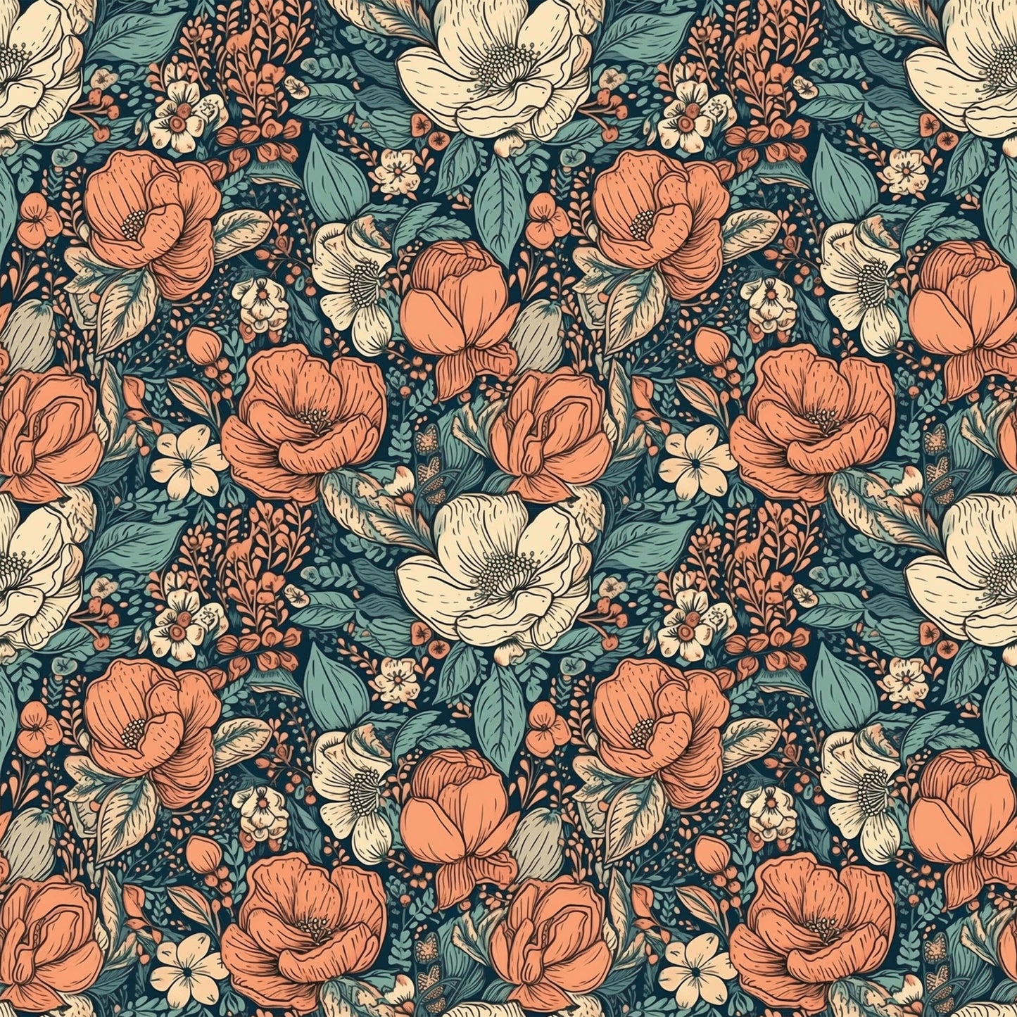 Pattern for printing on leather, acrylic, wood or cork for earring blanks or earring supplies in pattern style - Pattern -  Boho Floral - 09