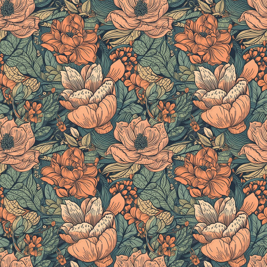 Pattern for printing on leather, acrylic, wood or cork for earring blanks or earring supplies in pattern style - Pattern -  Boho Floral - 10