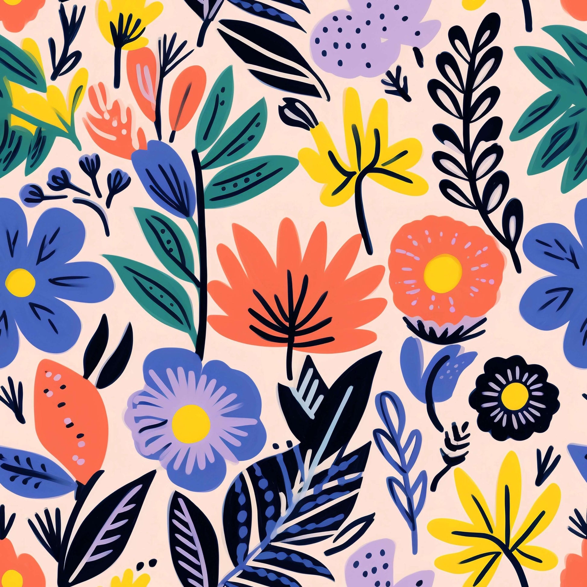 Pattern for printing on leather, acrylic, wood or cork for earring blanks or earring supplies in pattern style - Pattern -  Bold Floral - 03