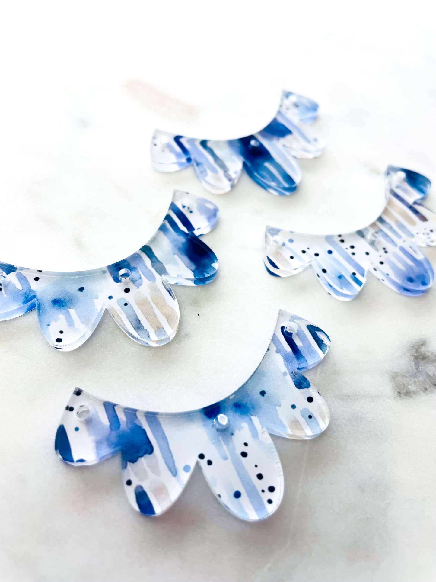 Frill - Clear Acrylic - Shibori - 17