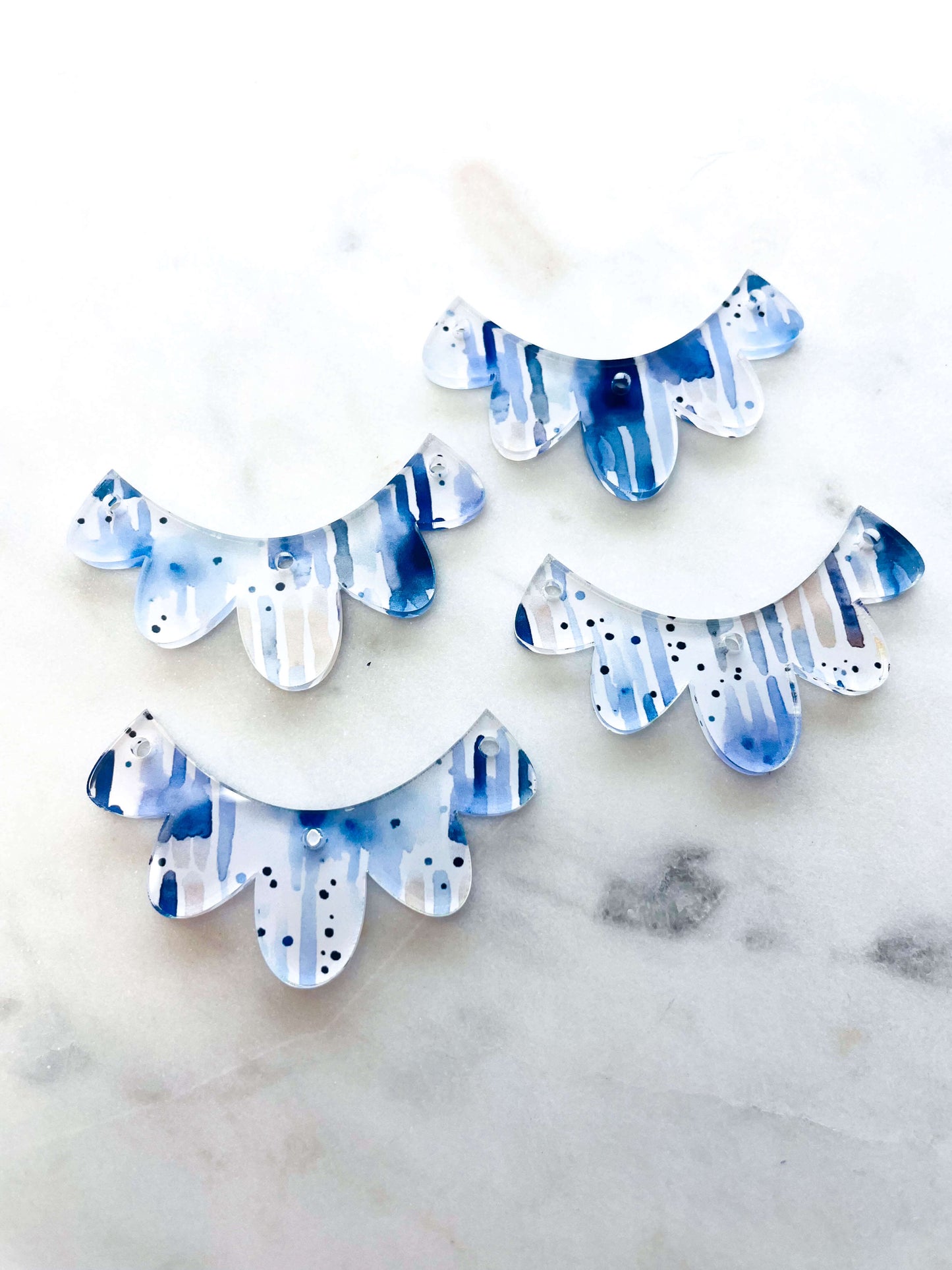 Frill - Clear Acrylic - Shibori - 17