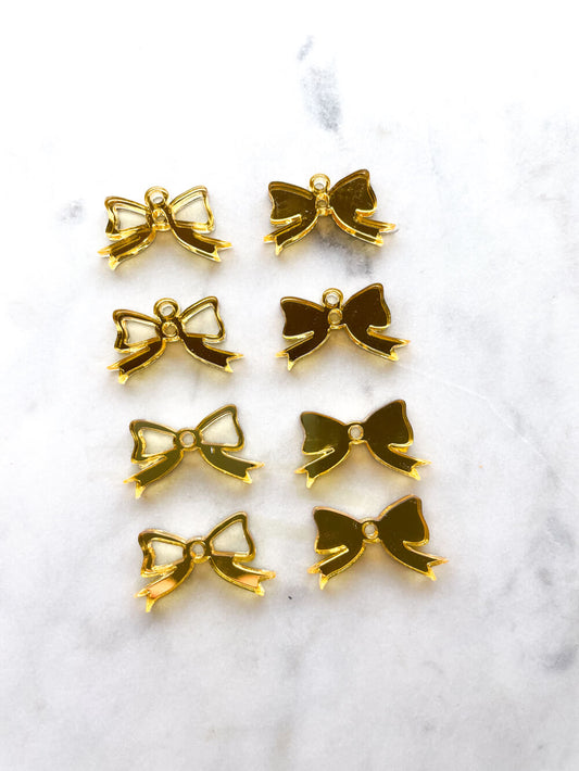 25mm Gold Mirror Bows
