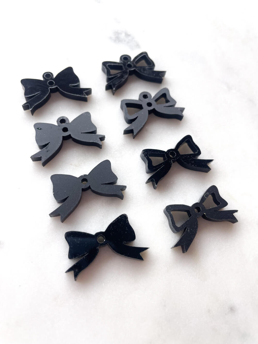 25mm Black Bows