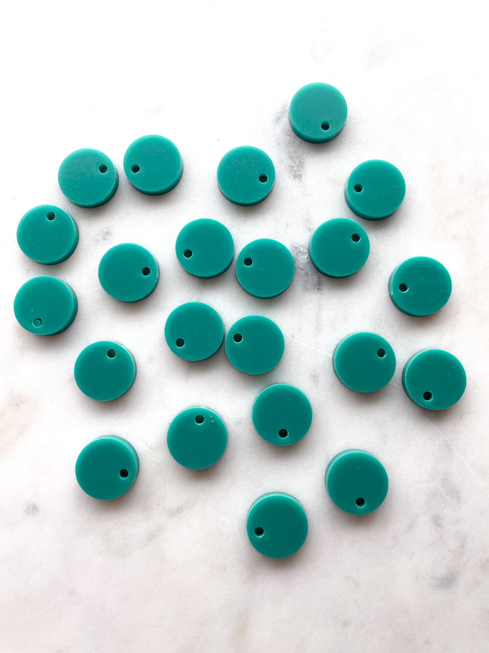 12.5mm or 15mm Deep Green Circle Toppers/Studs - Various pack sizes