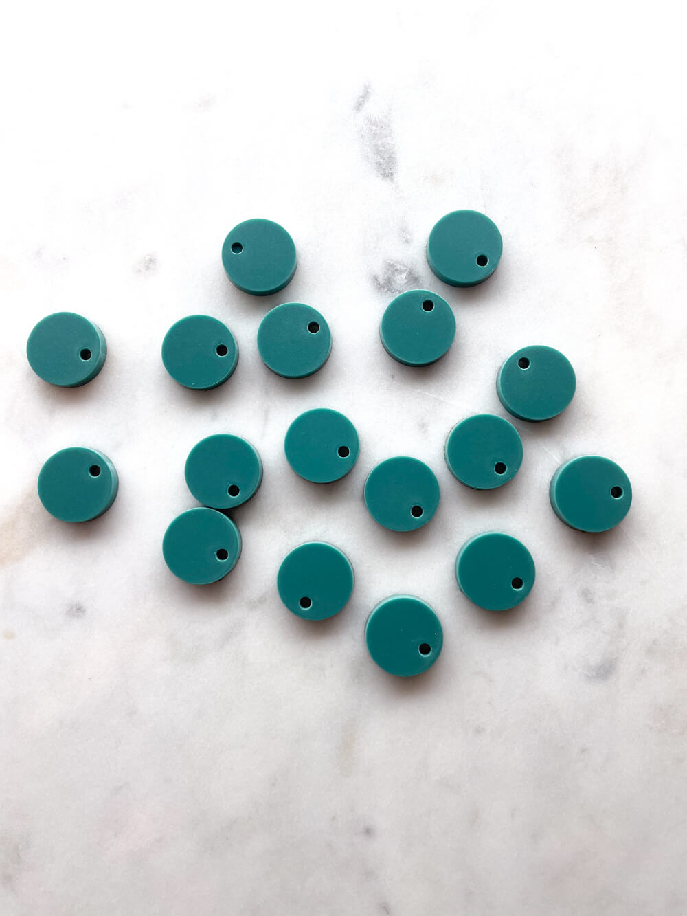 12.5mm or 15mm Forest Green Circle Toppers/Studs - Various pack sizes