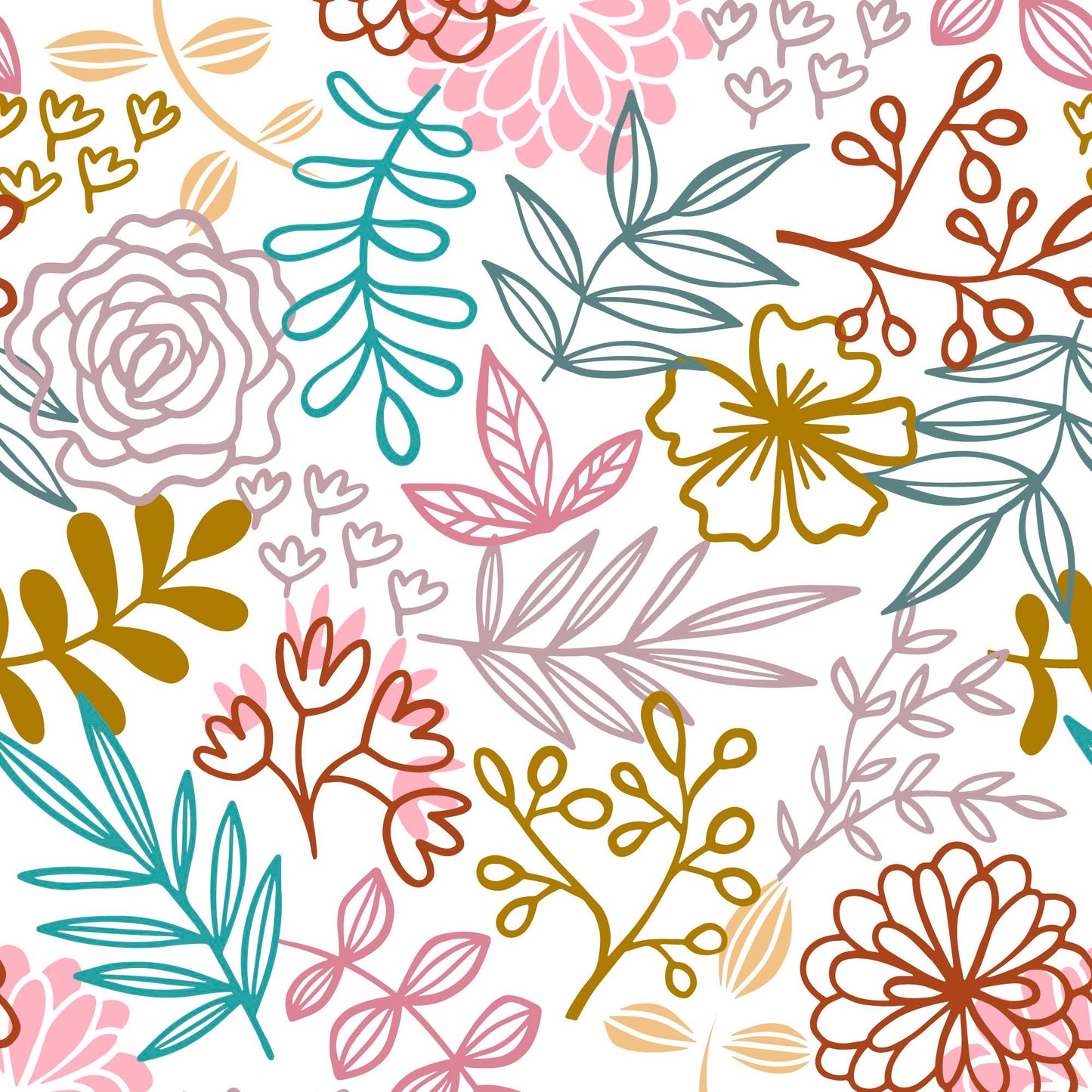 Pattern for printing on leather, acrylic, wood or cork for earring blanks or earring supplies in pattern style - Pattern - Dainty Flowers - 19