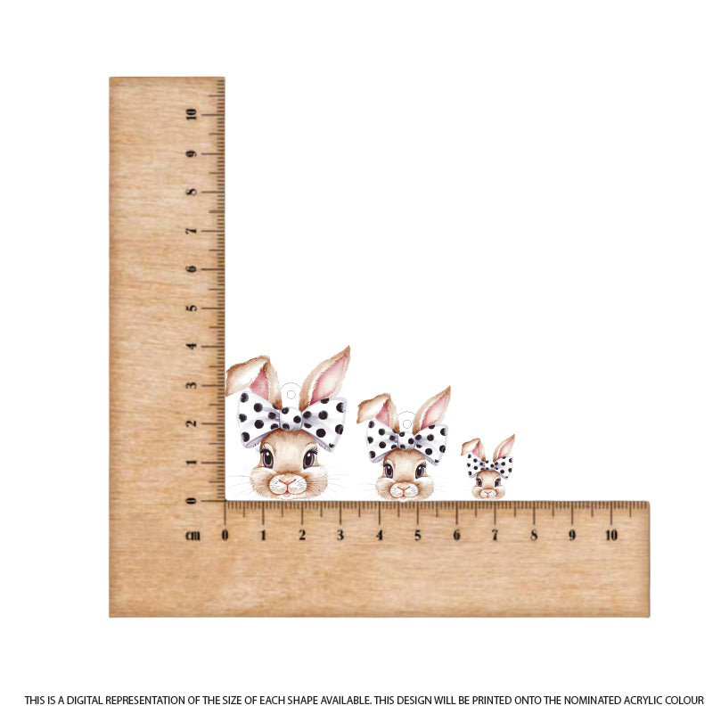 Easter Bunny 1 printed on White Acrylic