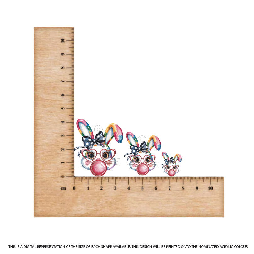 Easter Bunny 2 printed on White Acrylic