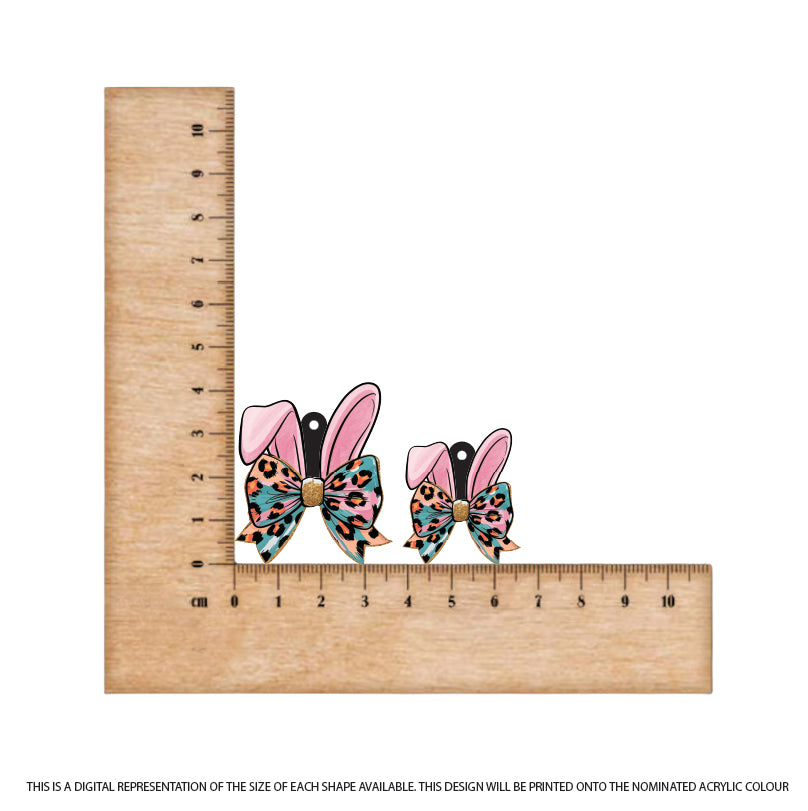 Easter Bunny Ears 3 printed on Black Acrylic