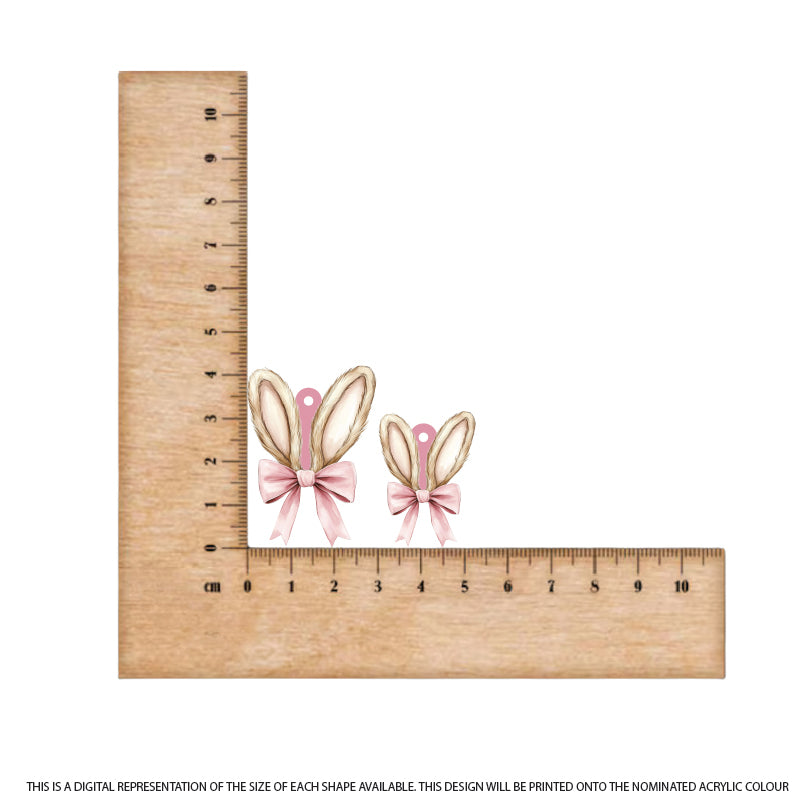 Easter Bunny Ears 5 printed on Rose Acrylic