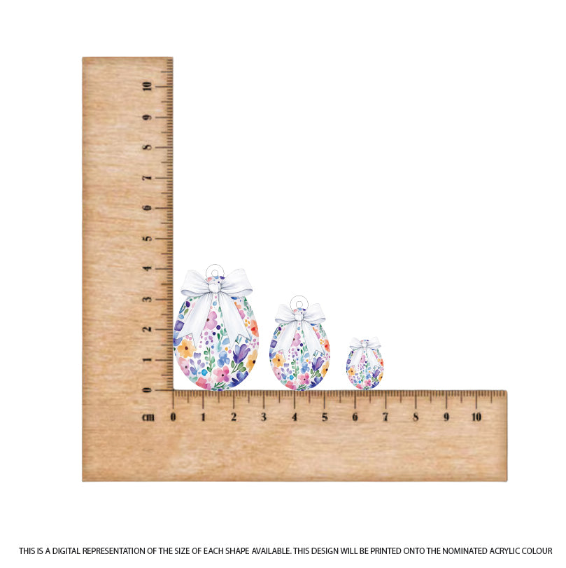 Easter Eggs 1 printed on White Acrylic