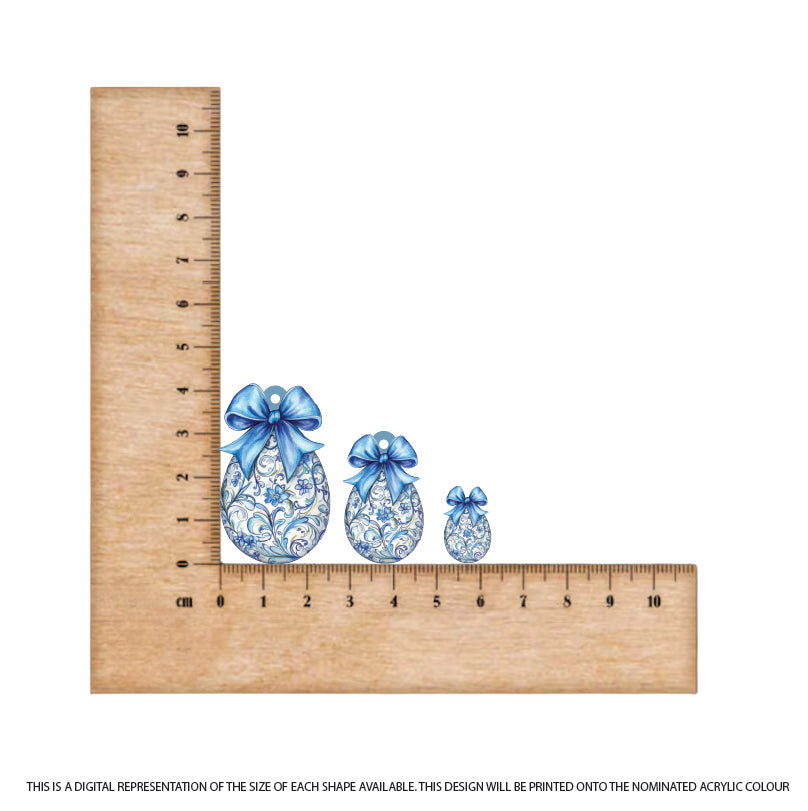 Easter Eggs 11 printed on Muted Blue Acrylic