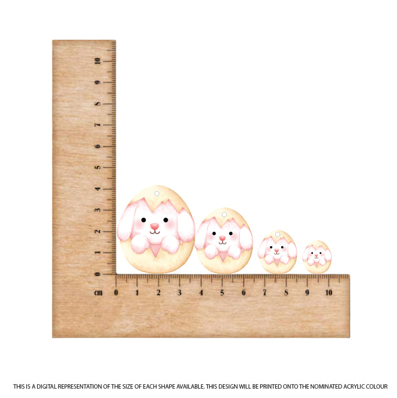 Easter Eggs 19 printed on White Acrylic