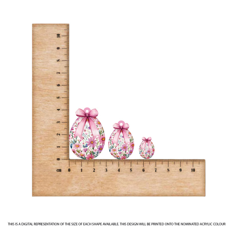 Easter Eggs 2 printed on Pink Acrylic