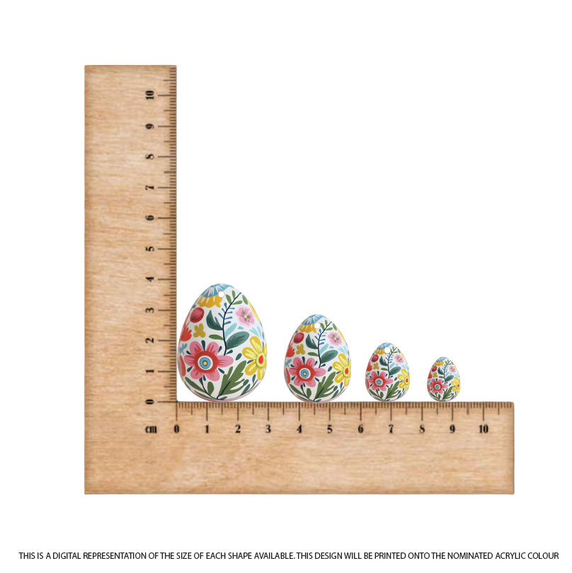 Easter Eggs 20 printed on White Acrylic