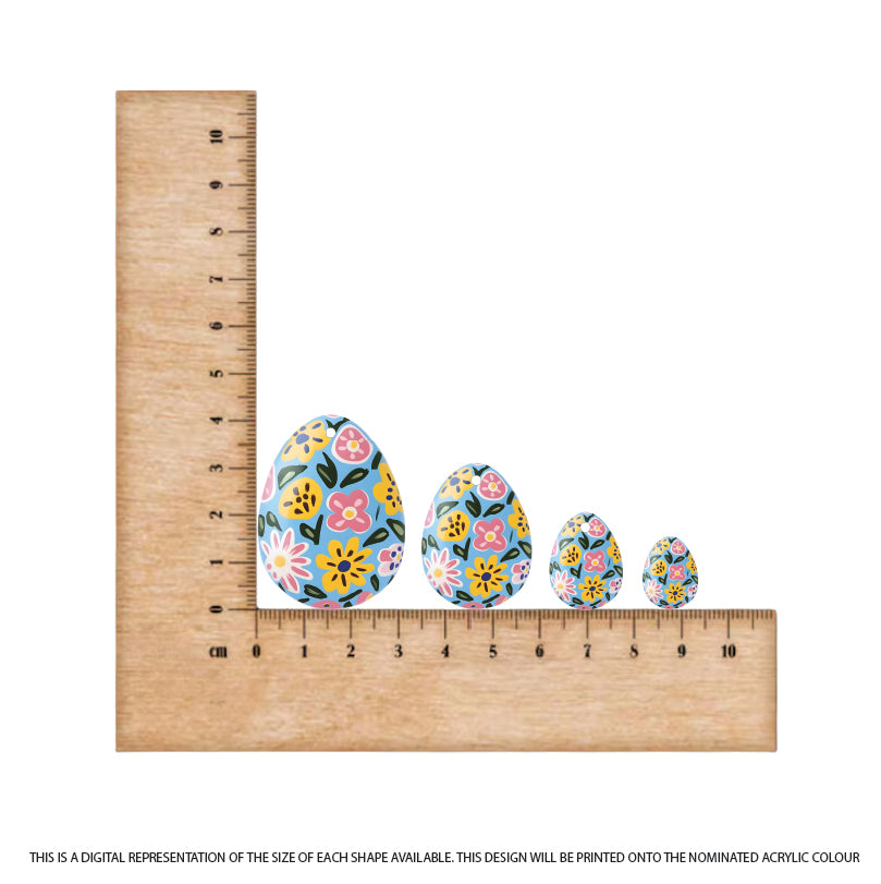 Easter Eggs 21 printed on Pink Acrylic