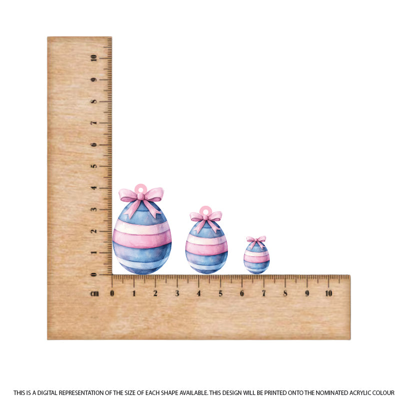 Easter Eggs 4 printed on Pastel Pink Acrylic