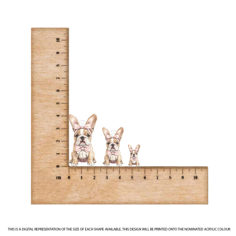 Easter Puppy French Bulldog printed on White Acrylic