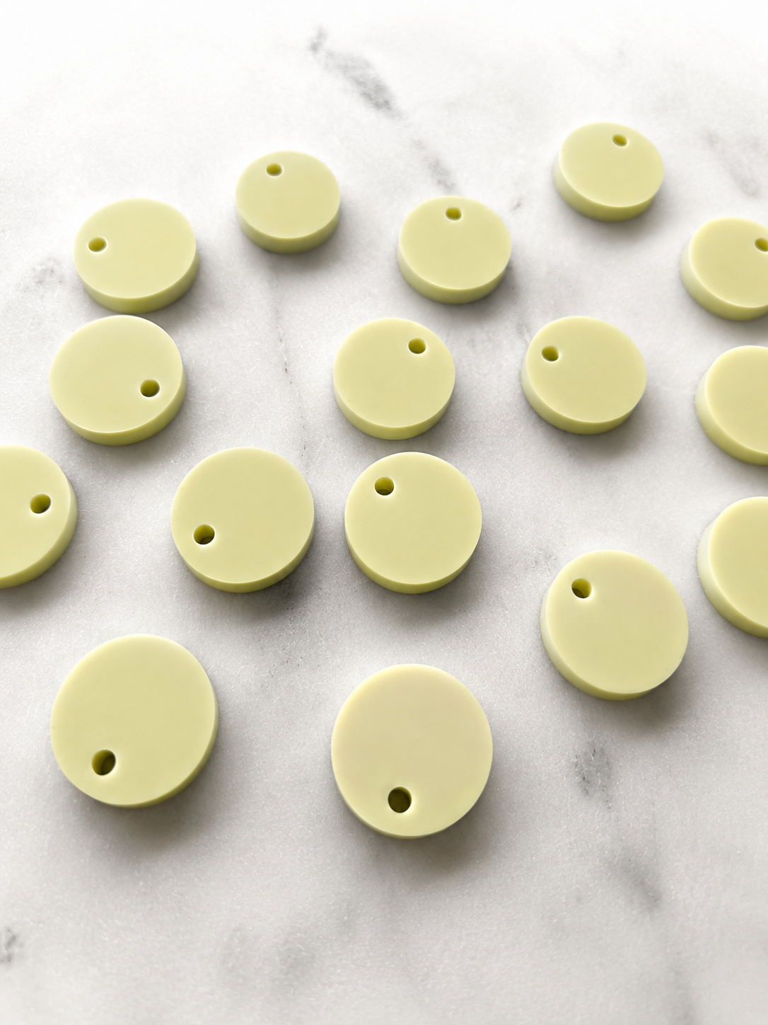 12.5mm or 15mm Eucalyptus Circle Toppers/Studs- Various Pack Sizes
