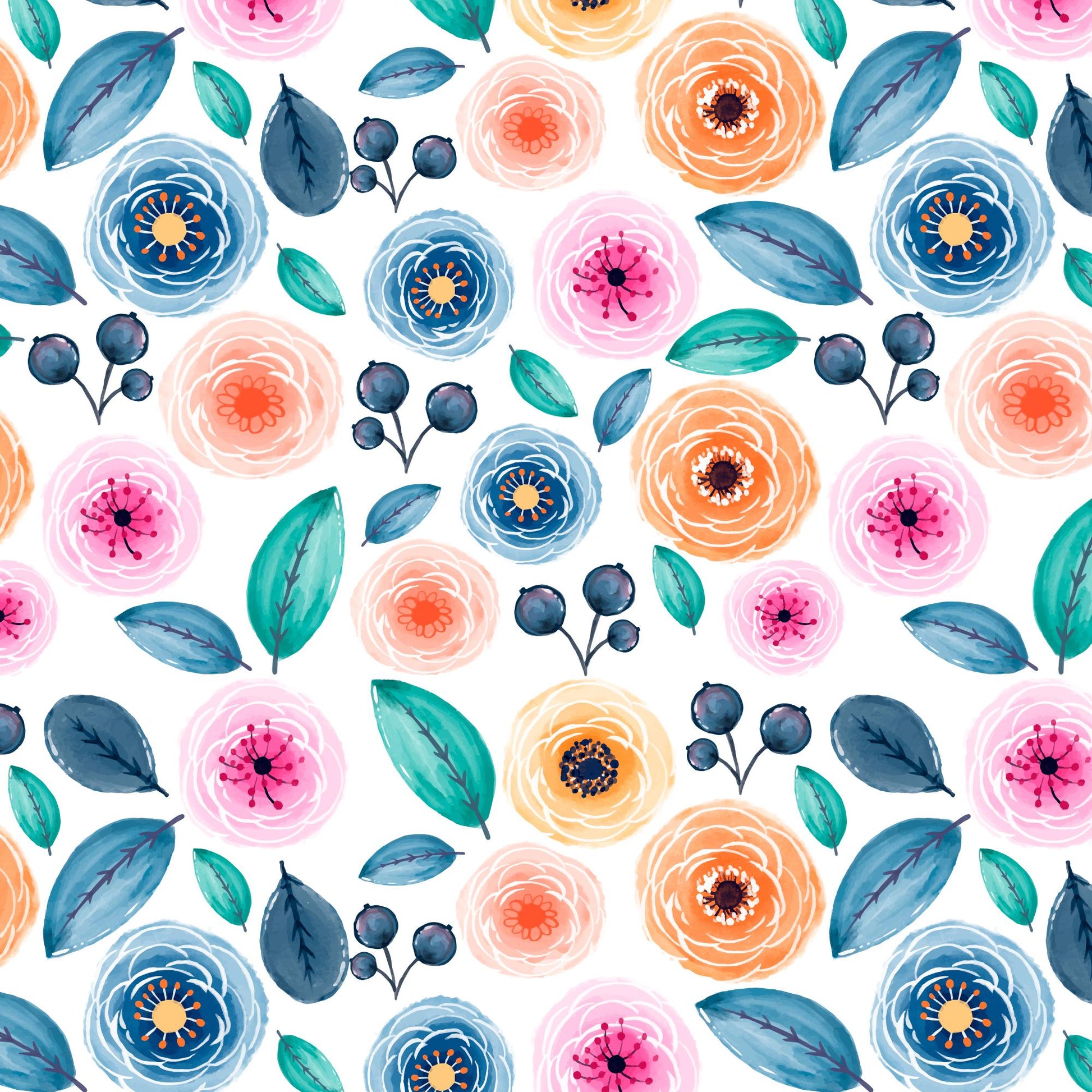 Pattern for printing on leather, acrylic, wood or cork for earring blanks or earring supplies in pattern style - Pattern -  Floral Garden - 01