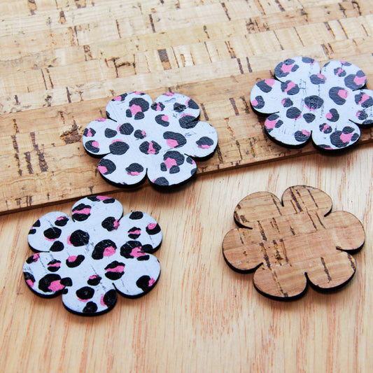 Cork - 40mm - Flower 2 - Leopard - 01